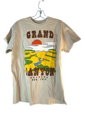 Buzz Mens T-Shirt Graphic Tan Multi Size M